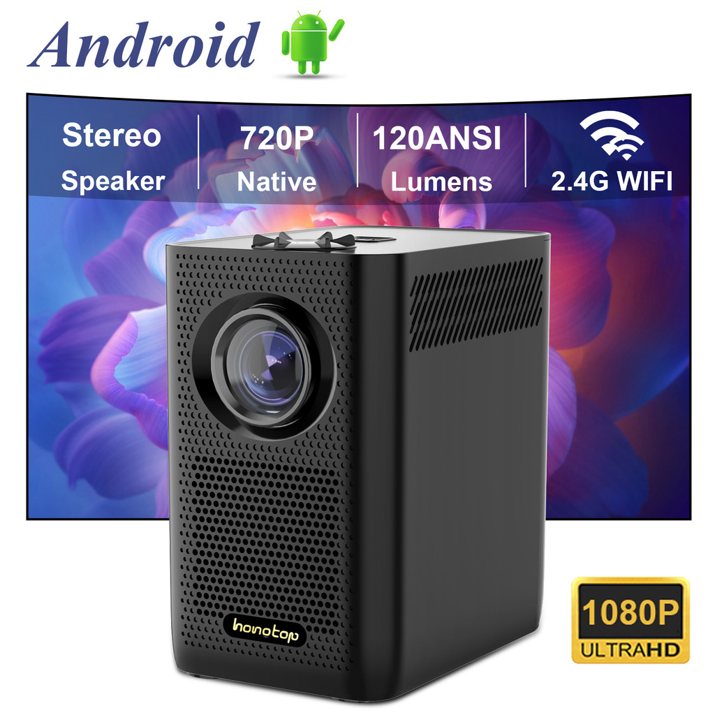 HONGTOP S30lite Mini Projector Android 120ANSI 2GB 16GB 1280*720P Outdoor portable Android Projector