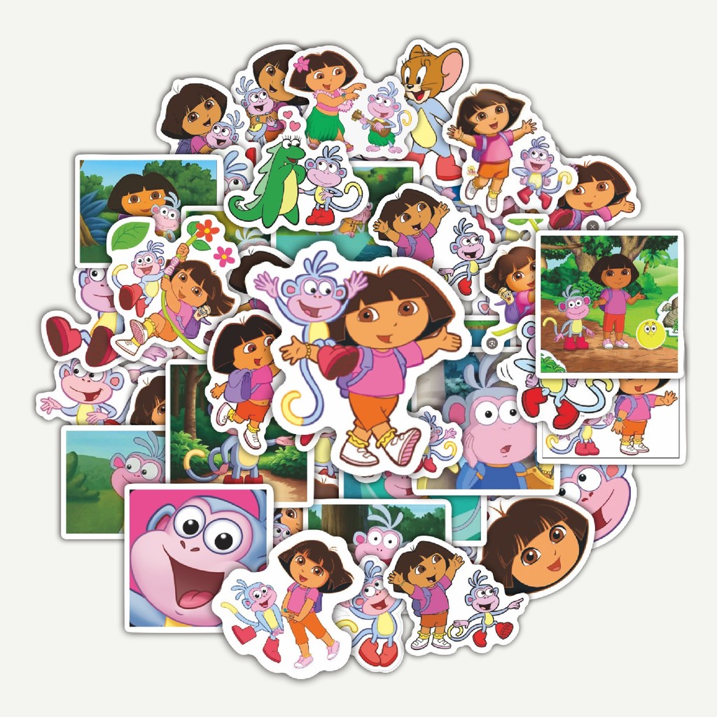 

Sticker Pack Stiker Kartun Boots Dora the Explorer | Sticker TUMBLR | Stiker LAPTOP KOPER HELM