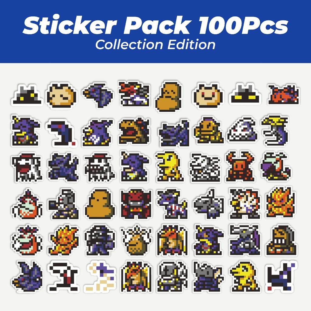 

Hot Stiker Pixel Digimon V2 Lucu Anti Air Stikers Berperekat Waterproof Sticker Decal Buat Motor Helm Buku Journal Koper Casing HP Laptop Botol Minum