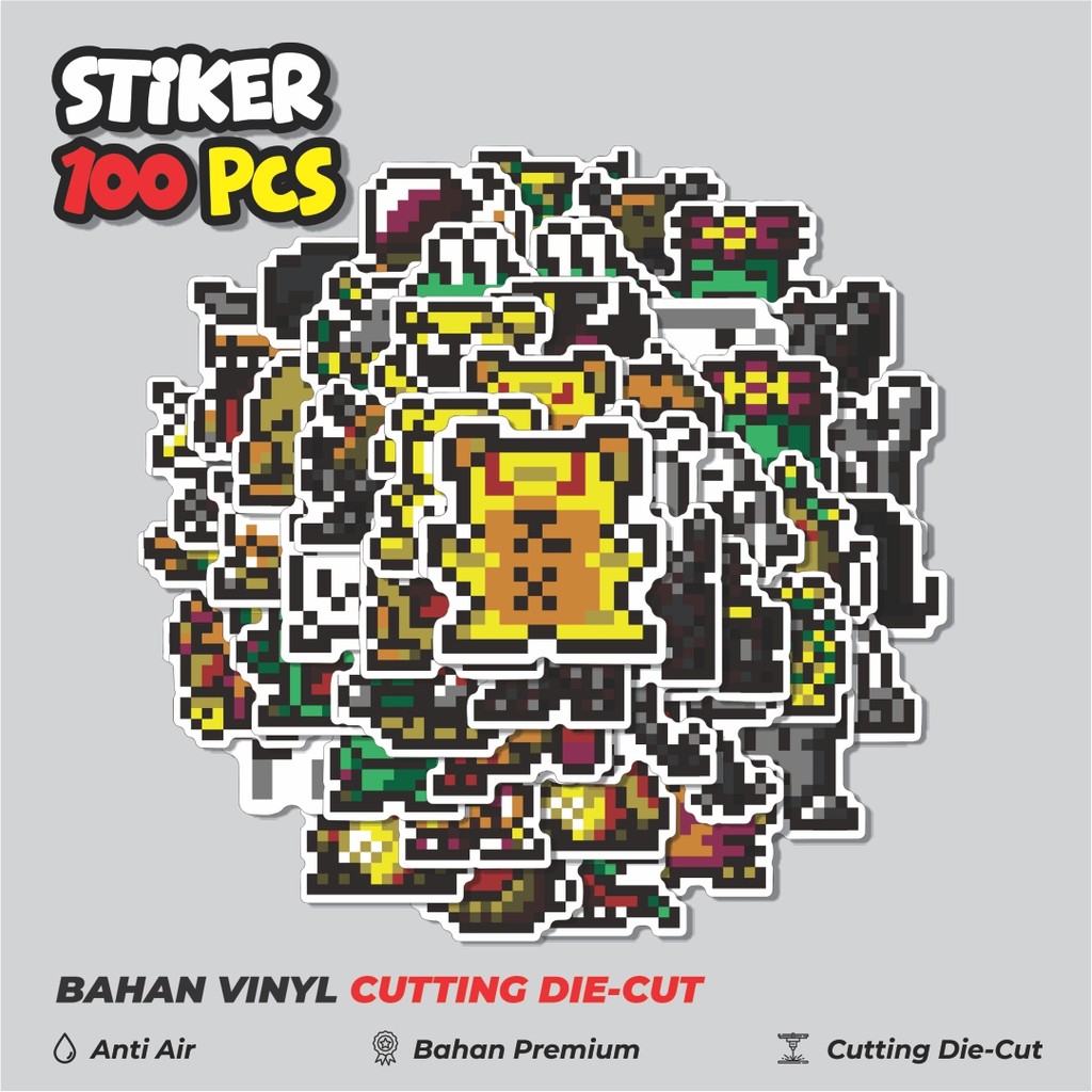 

Terbaru! 50 pcs Stiker Pixel Digimon V34 Dekorasi Lucu Kreatif untuk Notebook, Skateboard, HP