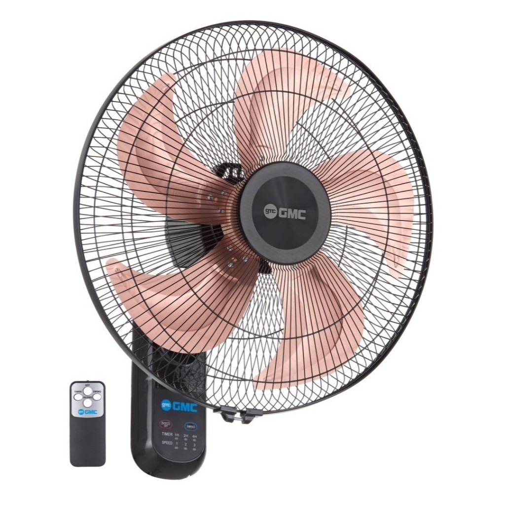 Kipas angin dinding/wall fan gmc 521 + Remote 18 inch kipas angin baling besi