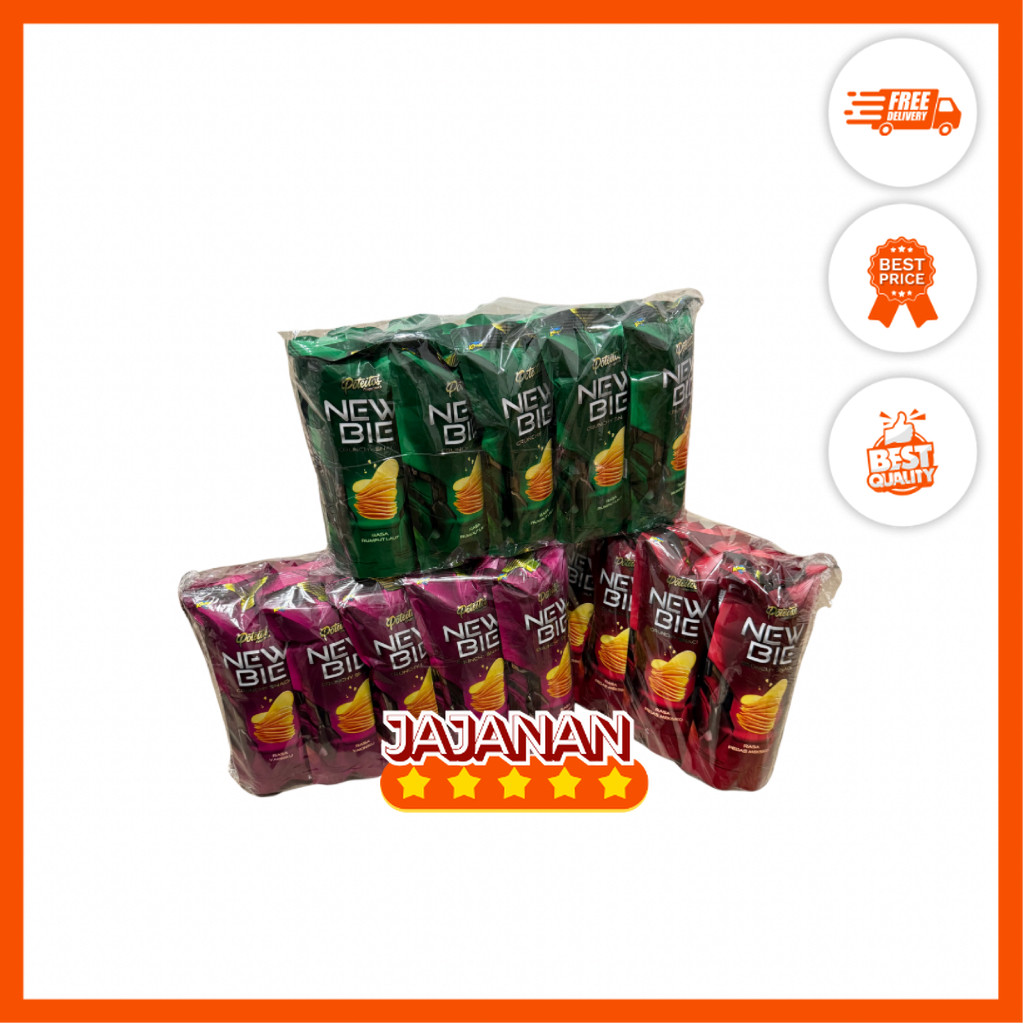 

Newbie Poteitos Crunchy Snack Keripik Rasa Yakiniku/Rumput Laut/Pedas 1 Pack isi 10 pcs x 22gr