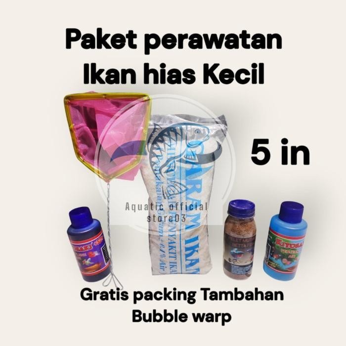 Perawatan ikan hias kecil lengkap / paket perawatan ikan hias kecil / perawatan ikan hias / paket pe