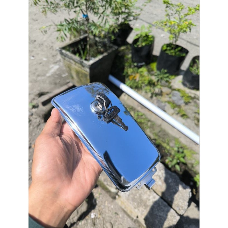 CHROME TUTUP TANGKI GL100 SET KONTAK GL100 CHROME CELUP