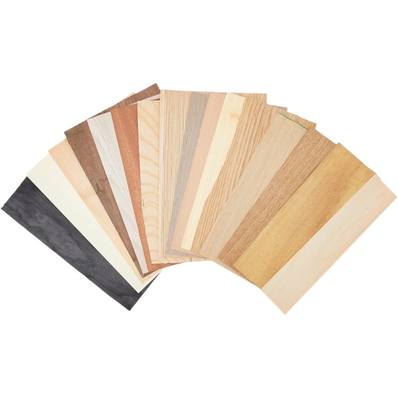 

Natural Marquetry Wood Veneers 250G, Thickness 0.4mm Approx, Suitable for Model Making and Crafts, Untreated Wood Sheets Combo