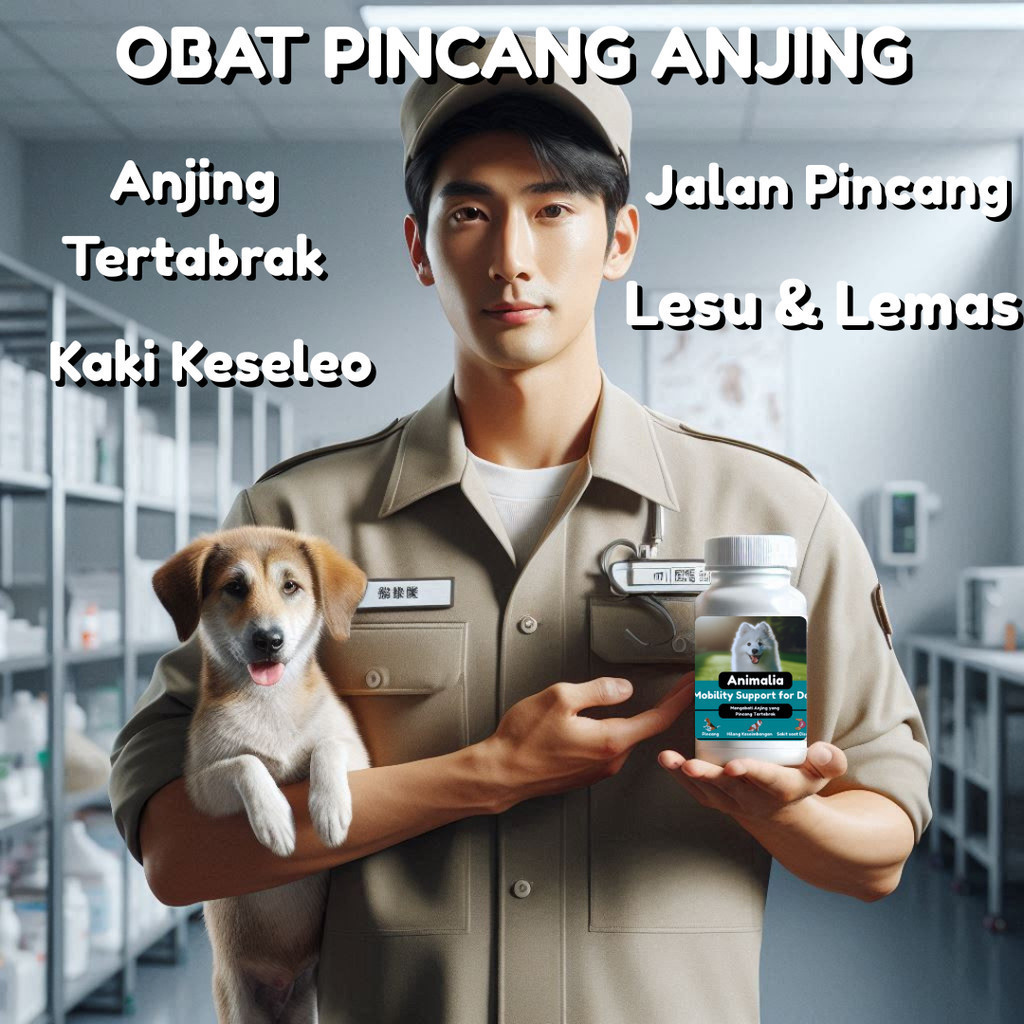 OBAT LUMPUH ANJING 10 KAPSUL VITAMIN MENCEGAH MEGOBATI KELUMPUHAN PADA ANJING