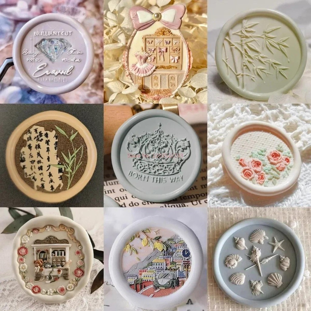 

Fire Seal Seal Head Multi-Layer Relief Carved Copper Head Handmade Diy Children'S Stamp Toy Envelope Invitation Seal Gift