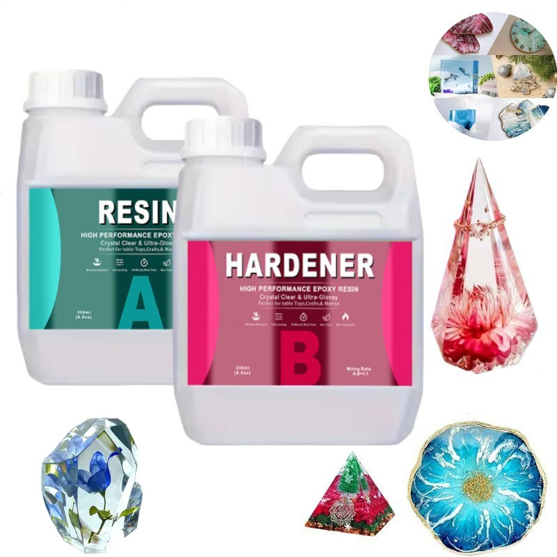 

1:1 AB Crystal Clear Epoxy Resin Kit High Gloss Bubbles Free Art Resin Supplies for Coating and Casting Craft DIY Jewelry Making