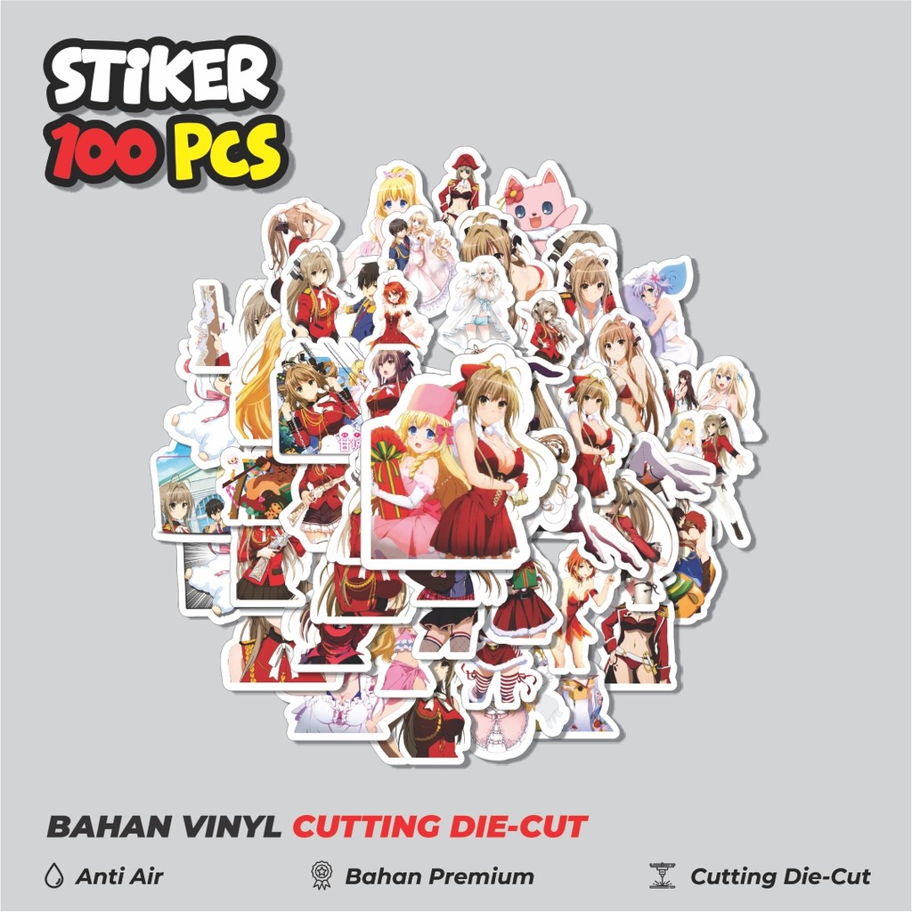 

Terbaru! 50 pcs Stiker Anime Series Amagi Briliant Park Karakter Mix Dekorasi Lucu Kreatif untuk Notebook, Skateboard, HP