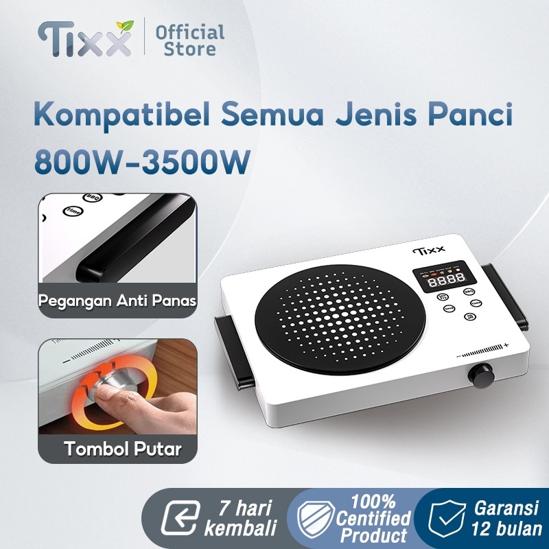 TIXX Kompor Listrik Multifungsi Low watt Kompor Keramik Listrik Pemanasan Cepat Semua Panci Cocok