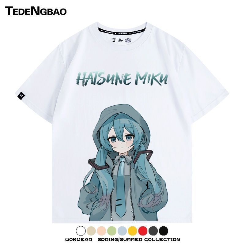 Kaos Baju Hatsune Miku Cosplay Hatsune Miku Same Baju Anime Hatsune Miku AI
