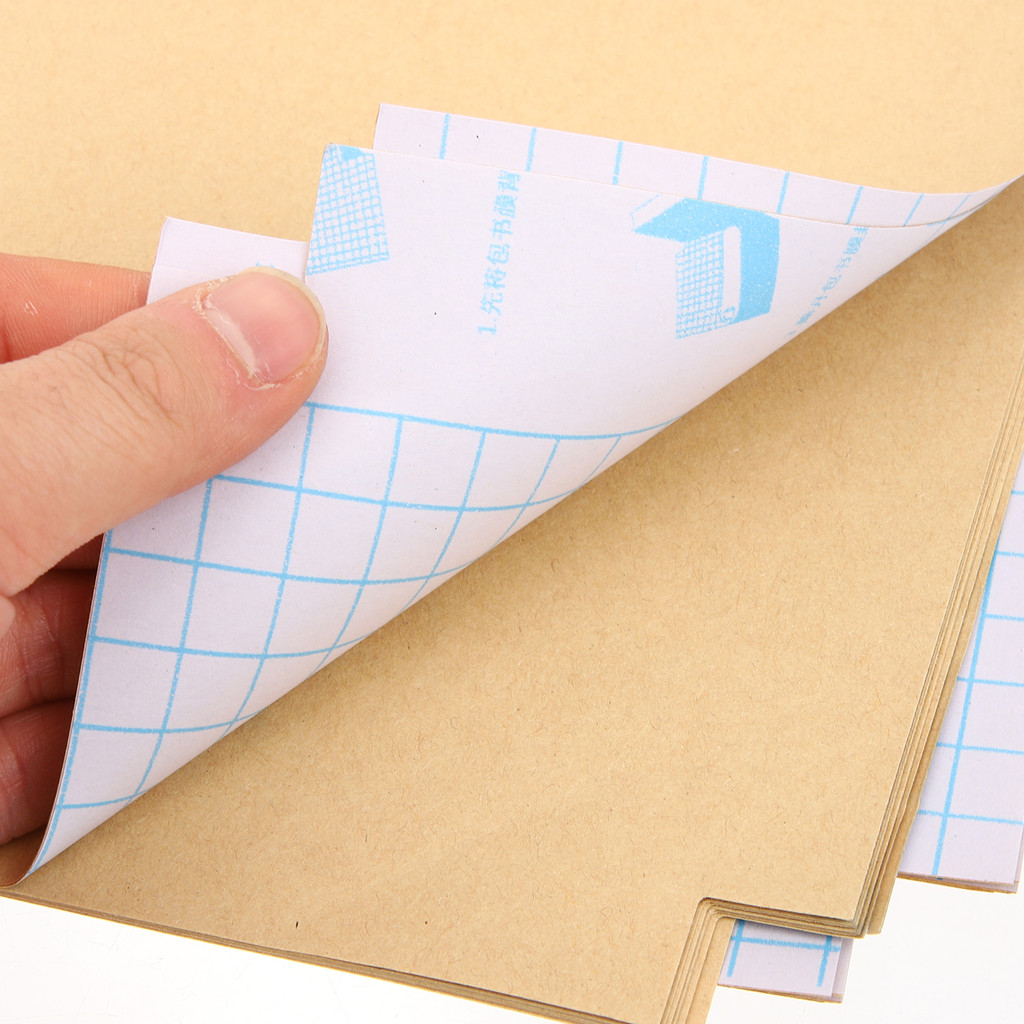 

30 Sheets Adhesive Book Sleeve Kit Cover Paper Kraft Protector Covers for Soft Books