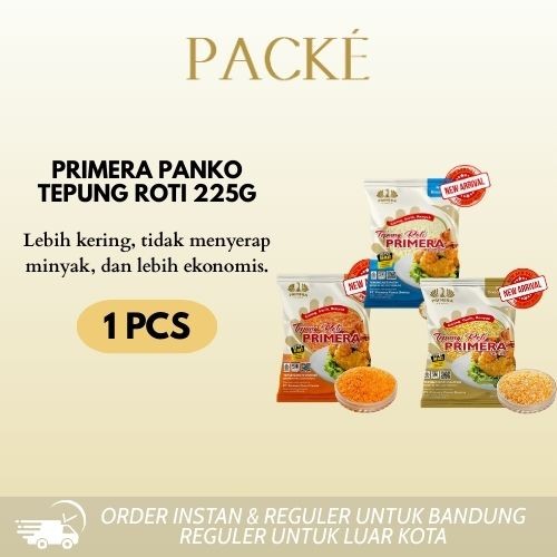 

Primera Panko Tepung Roti / Bread Crumbs / Tepung Panir Mix [ Campur ] / White [ Putih ] / Orange Kemasan 225g