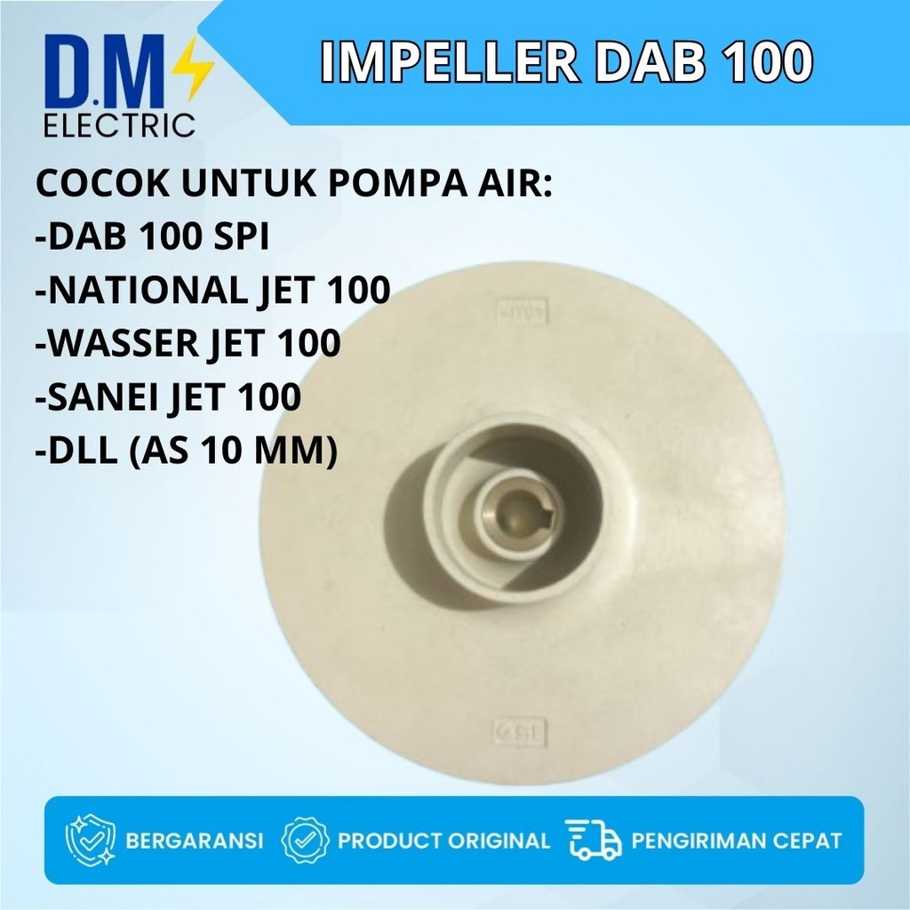 Kipas Impeller Pompa Air Semi Jet Dab 100 Sphi Gading