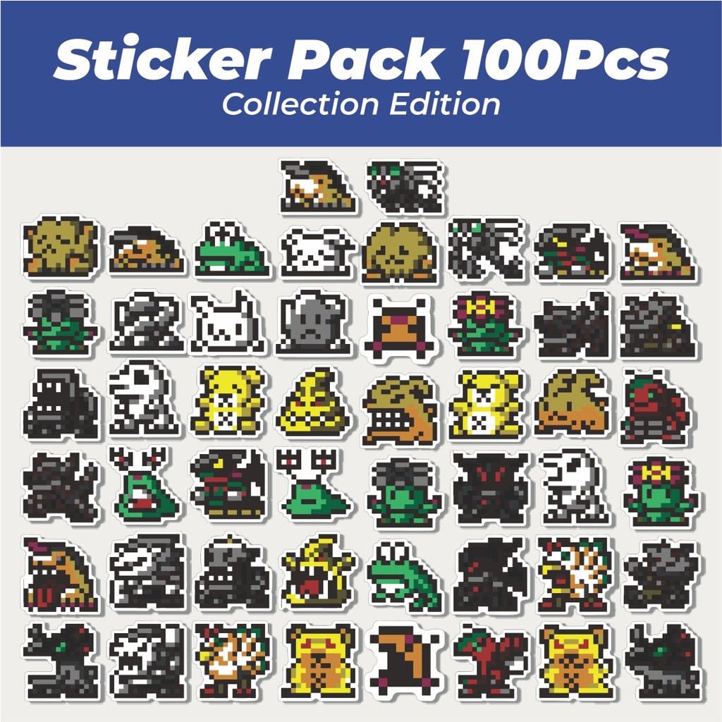 

Hot Stiker Pixel Digimon V35 Lucu Anti Air Stikers Berperekat Waterproof Sticker Decal Buat Motor Helm Buku Journal Koper Casing HP Laptop Botol Minum