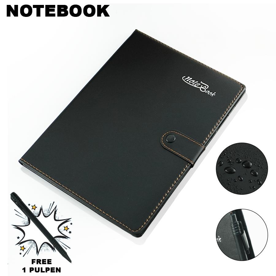 

Notebook Buku Catatan Kulit + Bulpen Elegan 80 Sheets Dengan Penutup Kancing Perlengkapan Kantor PA-0208