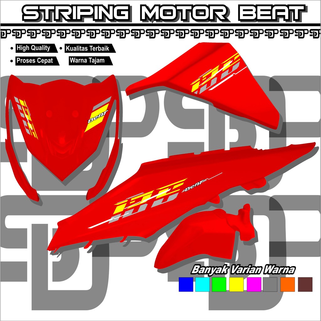 Striping Honda Beat Fi 2013/2014/2015 Transparan List Vietnam | Stiker Beat Street 2016/2017/2018/20