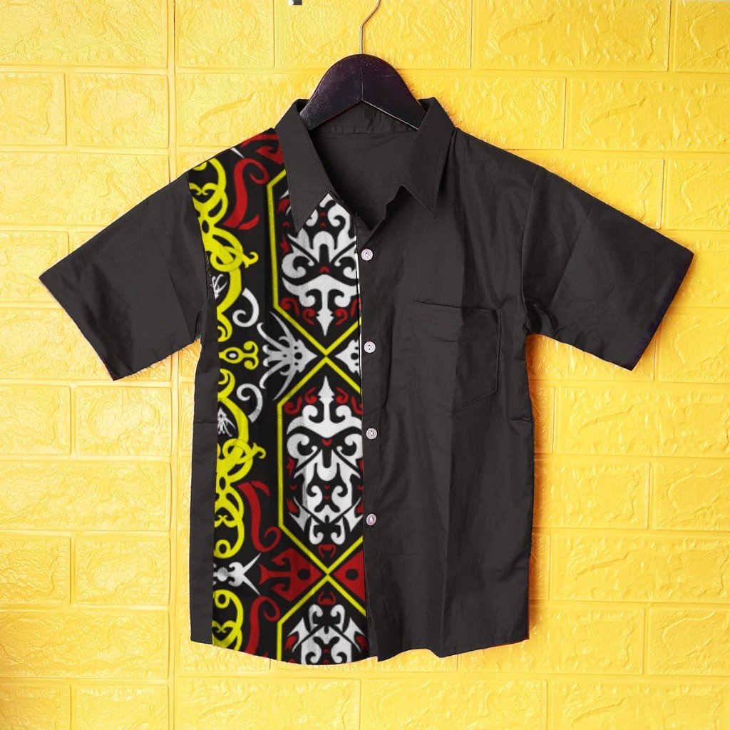 Angelaco | Kemeja Batik Anak Motif Kalimantan | Batik Anak  Motif Kalimantan BD2