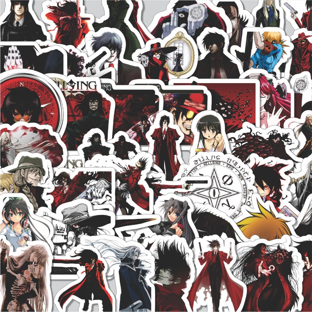 

Stiker Cutting Pack Stiker Anime Series Hellsing Karakter Mix Isi 100Pcs Series Aesthetic Lucu Keren Untuk Koper Bahan Vynil