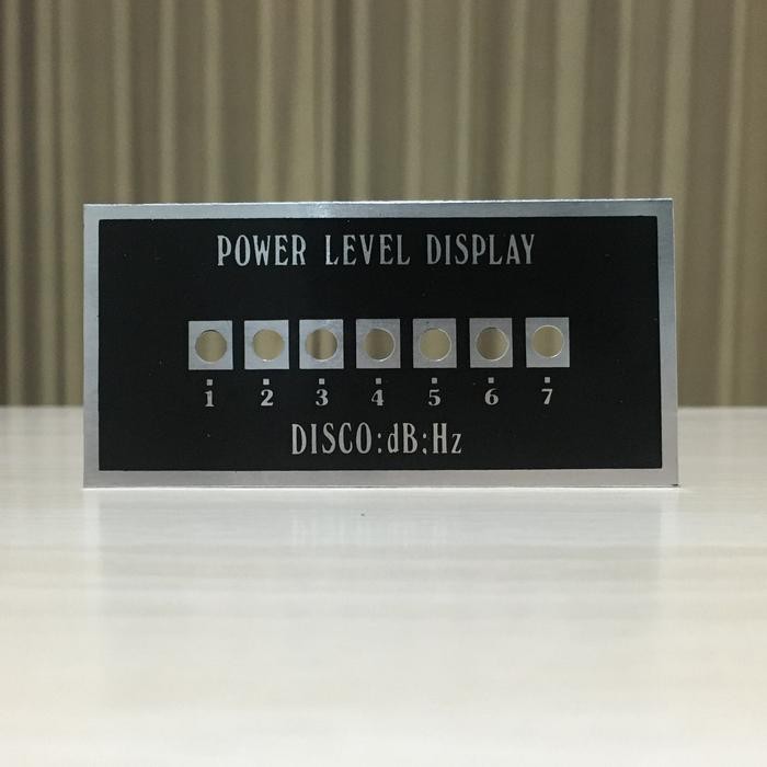 ZL99 STICKER LABEL AMPLIFIER 7 LAMPU LED POWER LEVEL DISPLAY DISCO DB HZ