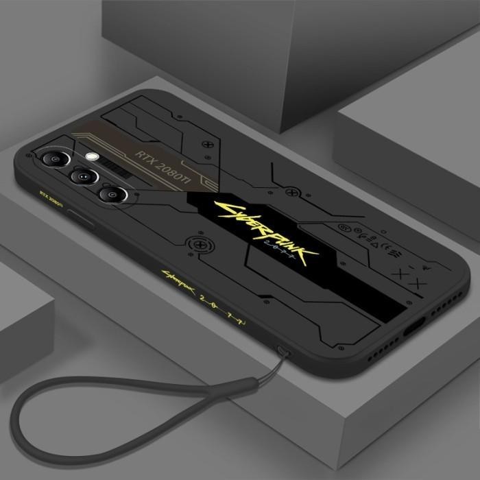 Case SAMSUNG A14 5G softcase silicon fashion Cyber punk slim case - Hitam, SAMSUNG A14 5G