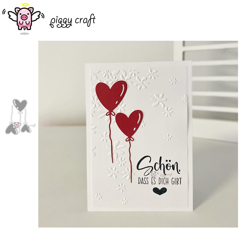 

Piggy Craft metal cutting dies cut die mold Love balloon decoration Scrapbook paper craft knife mold blade punch stencils dies