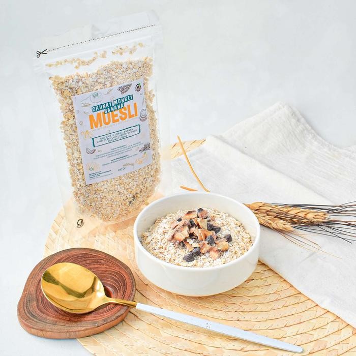 

House Of Organix Chuncky Monkey Banana Muesli 150 Gr bebas lemak trans 12 bulan