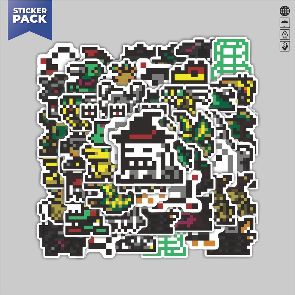 

[100PCS]Stiker Pack Stiker Pixel Digimon V32 Aesthetic Vinyl Anti Air Dekorasi Sticker Laptop Buku Journal Koper Helm Casing HP Gitar Helm Skateboard