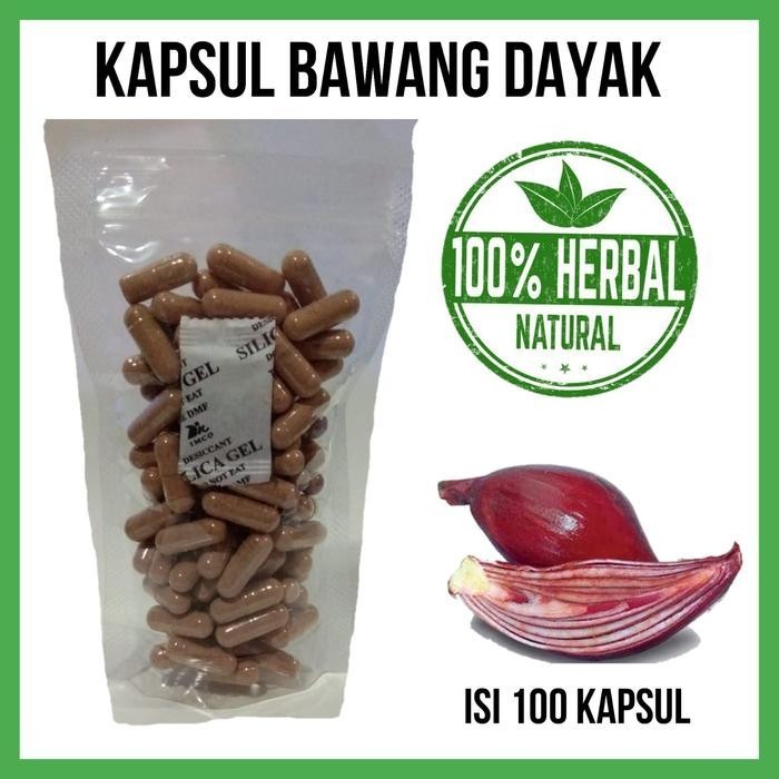 Kapsul Bawang Dayak ASLI isi 100 ALAMI , ORGANIC,Berkhasiat Berkhasiat Berkhasiat
