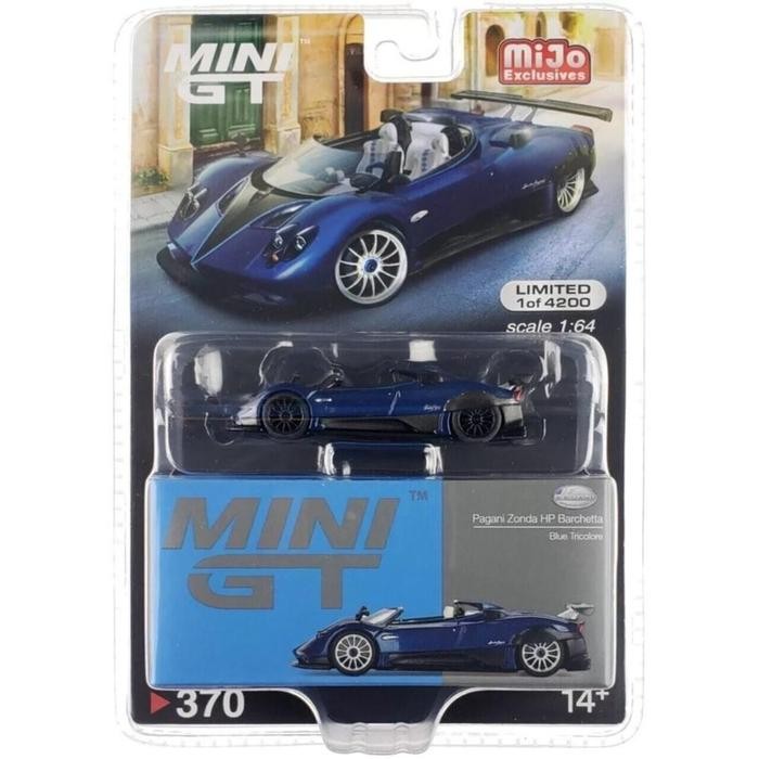 ATS... MGT00370-MJ - CHASE Mini GT 1/64 Pagani Zonda HP Barchetta Blue Tricolore BEST