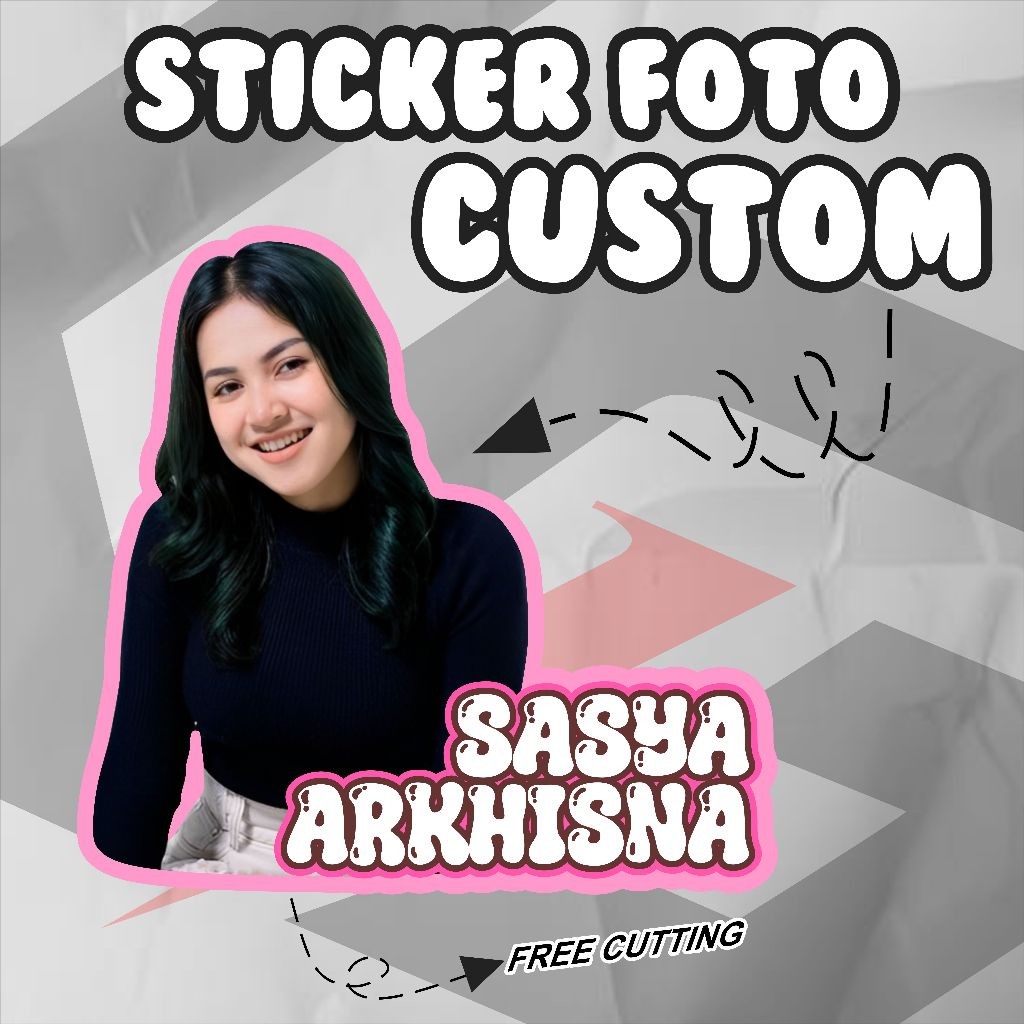 

Stiker Foto Wajah Dan Tulisan Nama Custom TANPA Pre Order