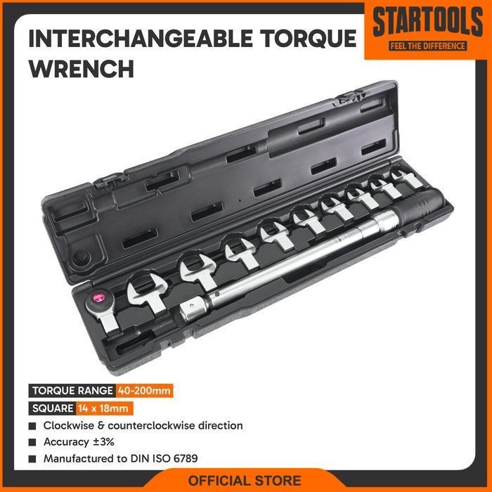 Startools Interchangeable Torque Wrench Set / Torque Wrench Open End Set / Torque Wrench Kunci Pas 4