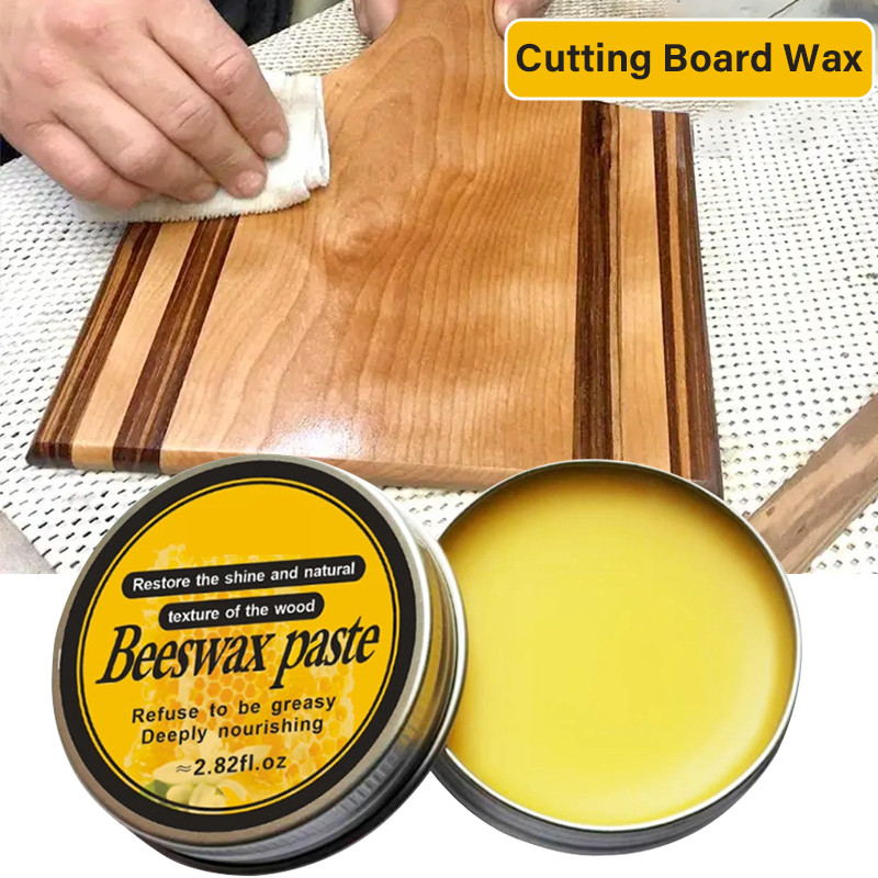 

Chopping Board Beeswax Paste - （3/25/80g）Food Grade Coconut Oil + Vitamin E Deep Nourishment Restore Wood's Natural Shine Tool