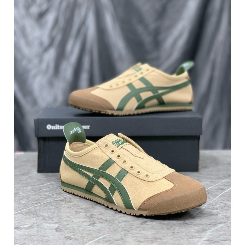 TERLARISSepatu Onitsuka Slip On Beige Green