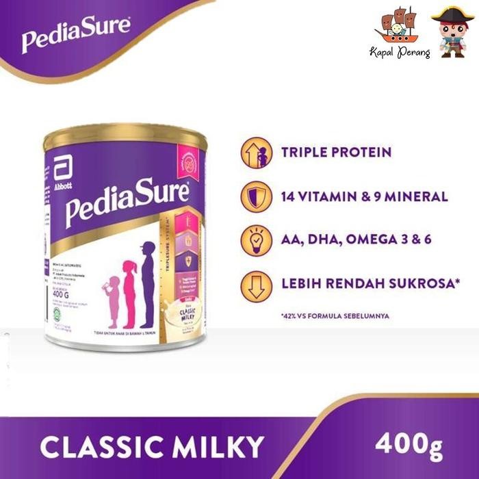 

Promo[Best Seller] Pediasure Classic Milky 400 gram - 1-10 TAHUN