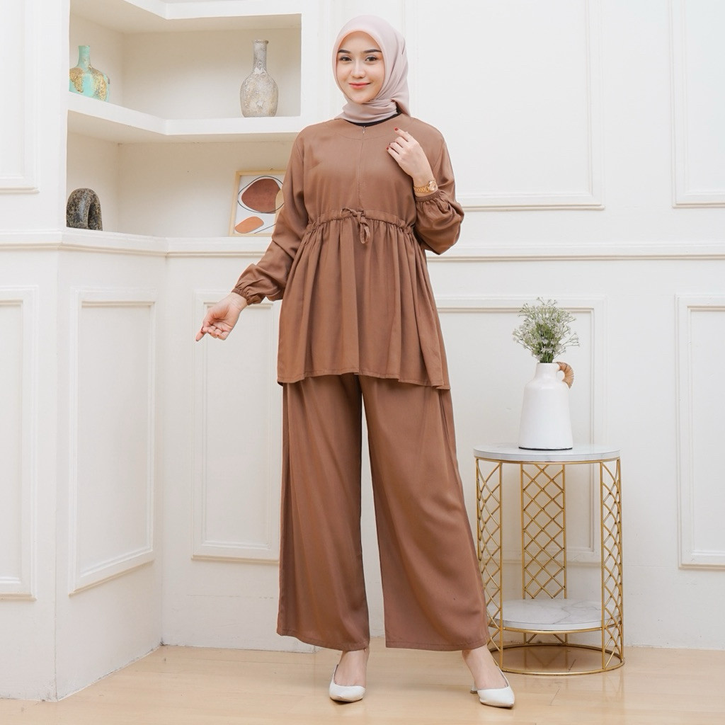 N1 SETELAN RAYON PREMIUM CLANA KULOT // SET RAYON POLOS MODEL TERBARU // COD