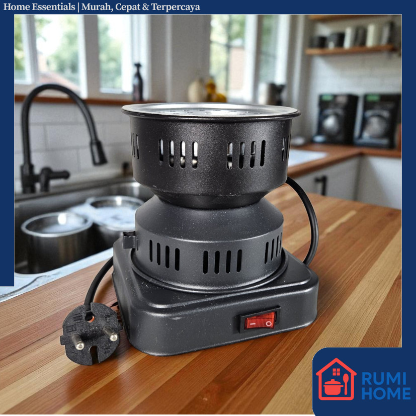 JZ Kompor Listrik Mini Pemanas Arang Hookah BBQ Charcoal Burner 500W - ZD-A016