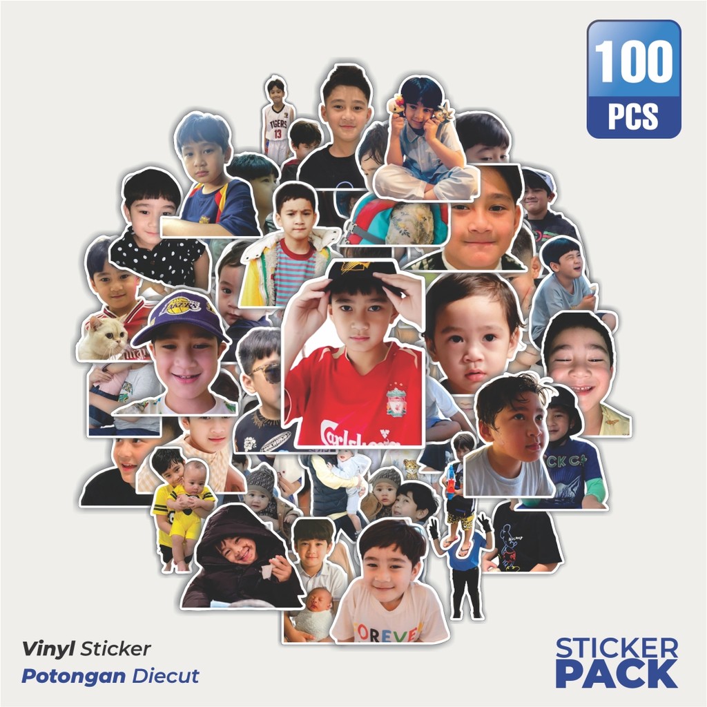 

Super Hemat! 100 PCS Stiker Rafathar Malik Ahmad Waterproof Aesthetic- Untuk Laptop, Motor, dan Helm - Paper Stationery Pack