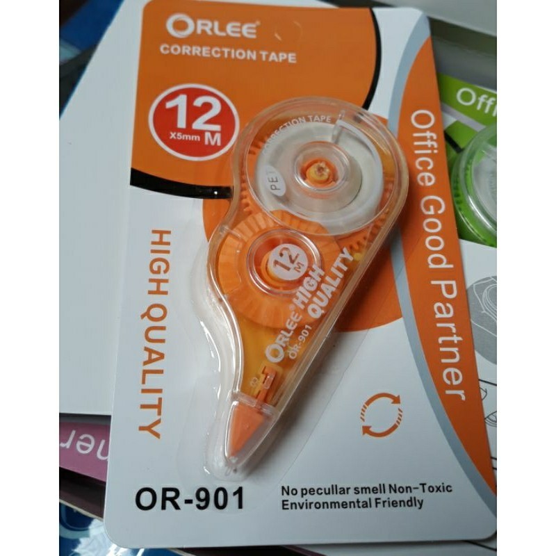 

(12 pcs) tip ex kertas pita orlee(OR-901) correction tape..