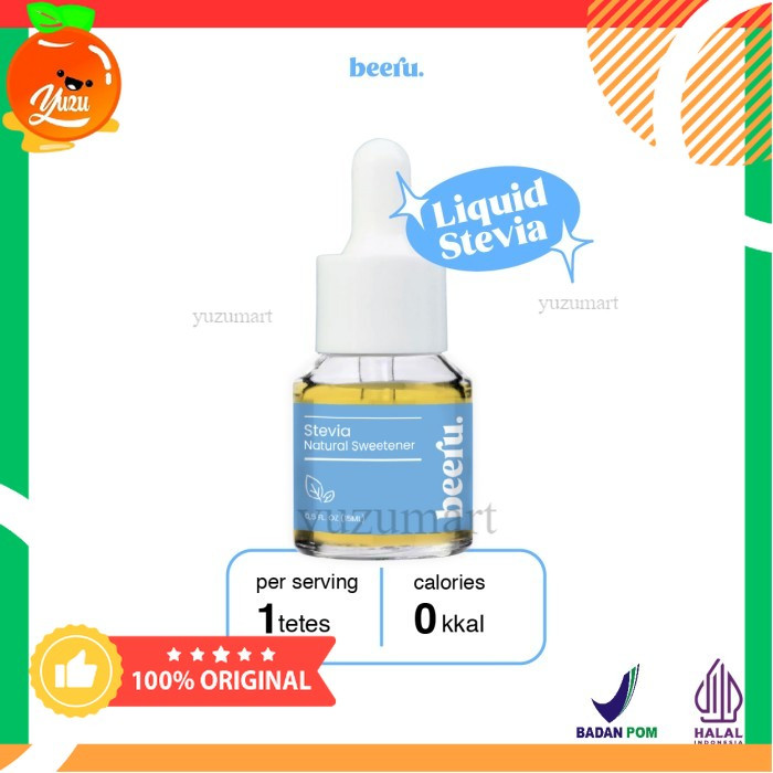 

BEERU Gula Stevia Tetes Drop Cair Pemanis Alami 5ml 15ml