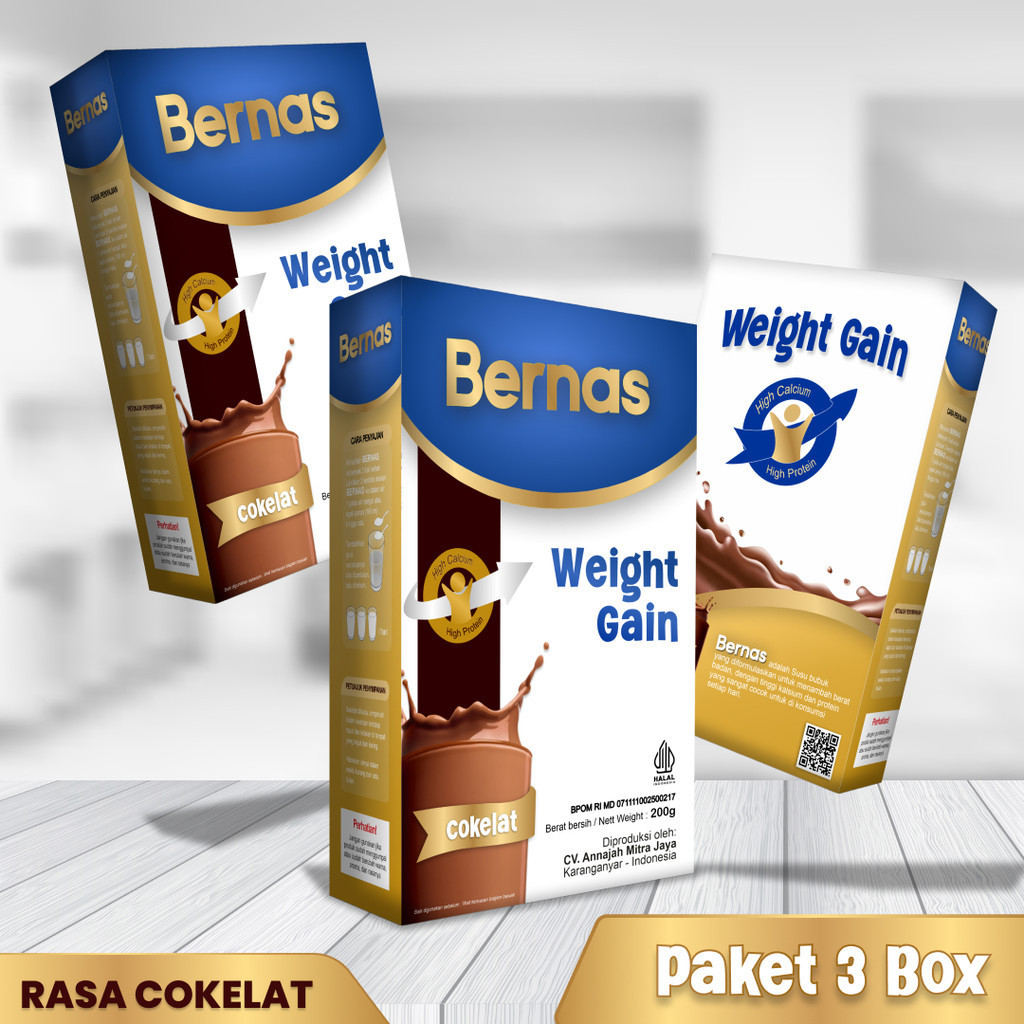 

Paket 3 Box BERNAS COKLAT || Susu Naikan BB & TB Anak agar ideal & Kecerdasan anak || Tinggi Protein & Tinggi Kalsium