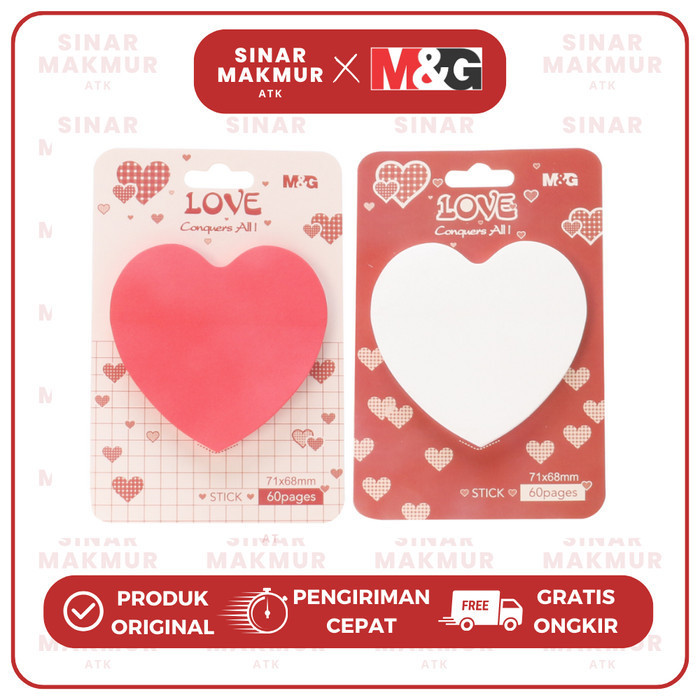 

Sticky Notes/Kertas Memo/Kertas Penanda Hati/Love/Heart M&G (Pad)