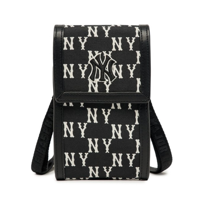 MLB NY MONOGRAM PHONE BAG BLACK