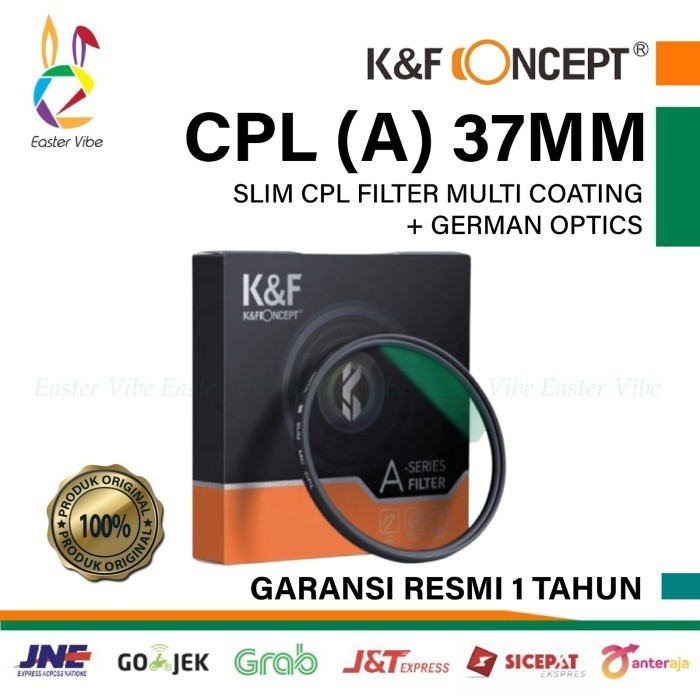 K&F KNF Concept 37mm Slim CPL Filter Multi Coating + German Optics