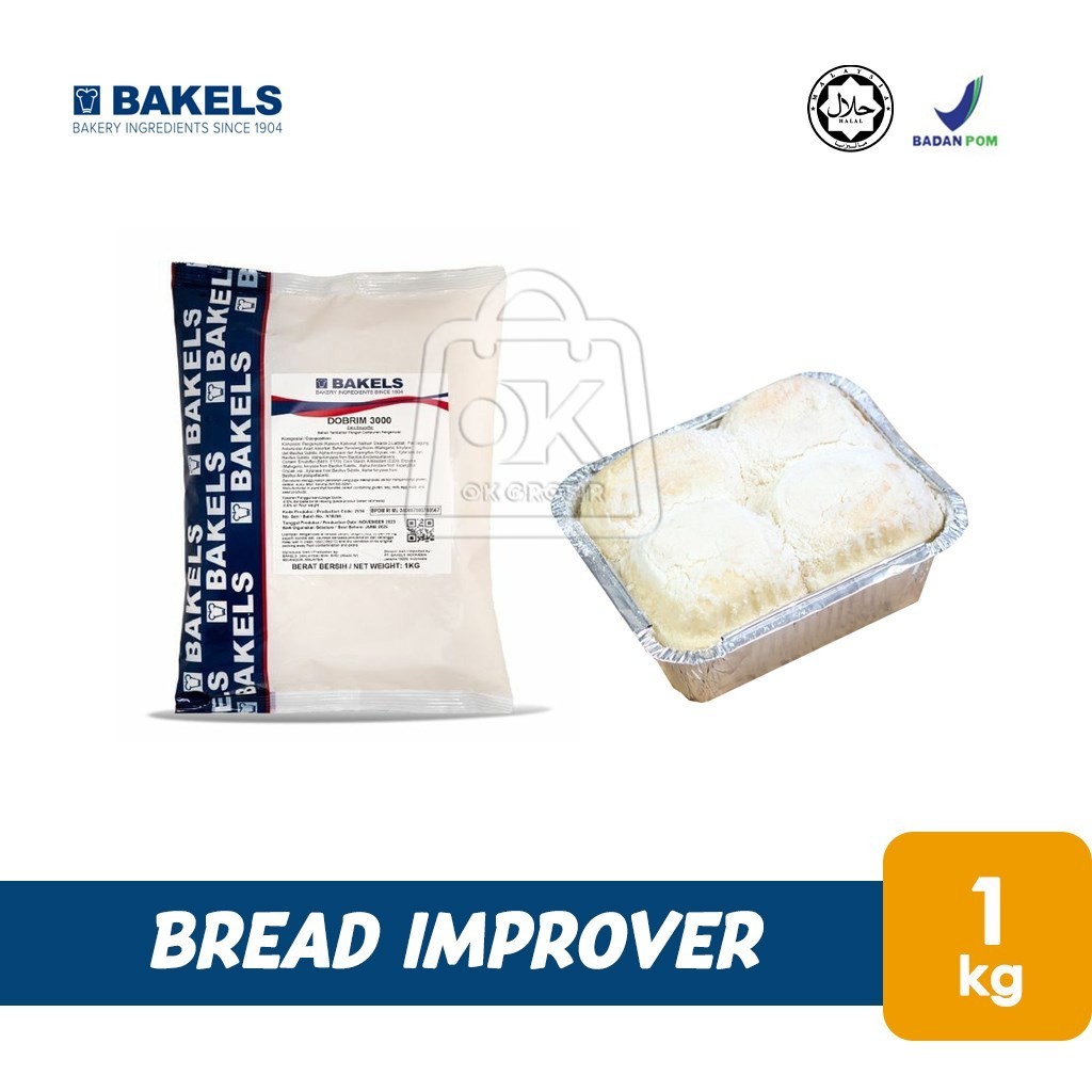 

Pelembut Roti DOBRIM 3000 Bakels Bread Improver Cake Emulsifier (Pouch 1 Kg)