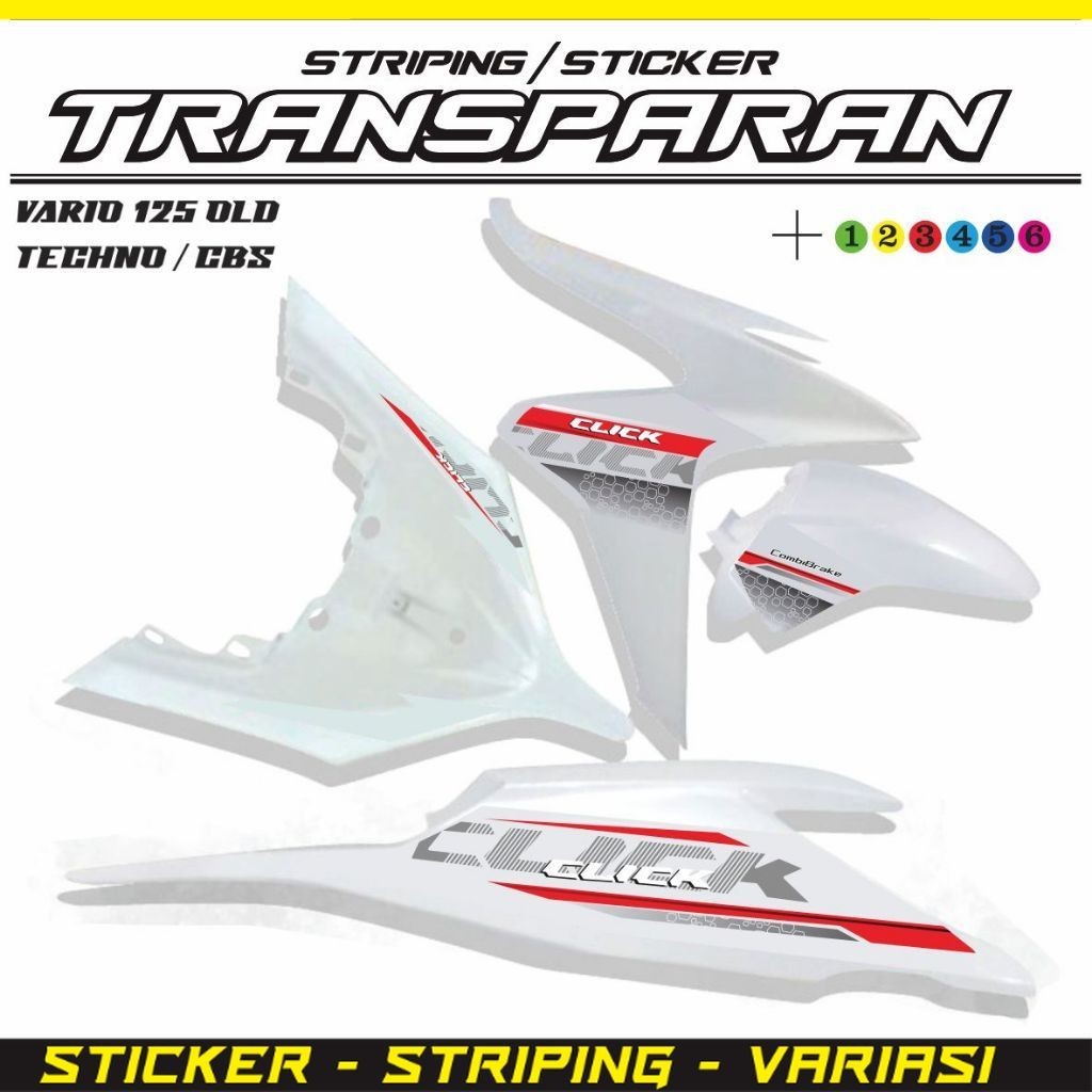cod / STIKER TRANSFARAN VARIO TECHNO 125 OLD / STIKER TRANSPARAN MOTOR VARIO 125 TECHNO STIKER STIKE