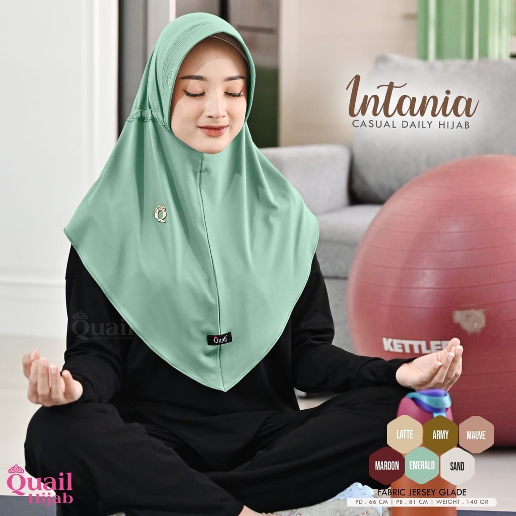 Intania Casual Daily Hijab Original Quail Hijab Jersey Quail Jersey Deluxe Hijab Olahraga Hijab Spor