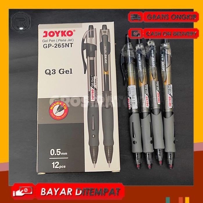 

PULPEN, PULPEN GEL, BOLPEN GEL, BOLPOINT GEL GP 265NT Q3 HITAM JOYKO