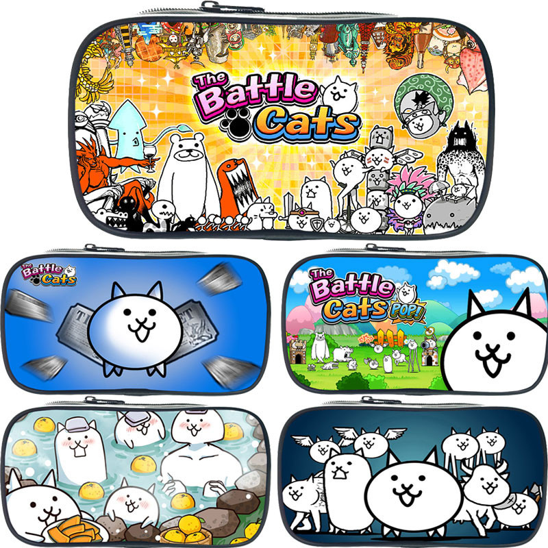 

Cartoon Game The Battle Cats Pencil Case Children Pen Bag Boys Girls Pencil Bag Kids Stationery Bag Cosmetic Cases Pencil Pouch