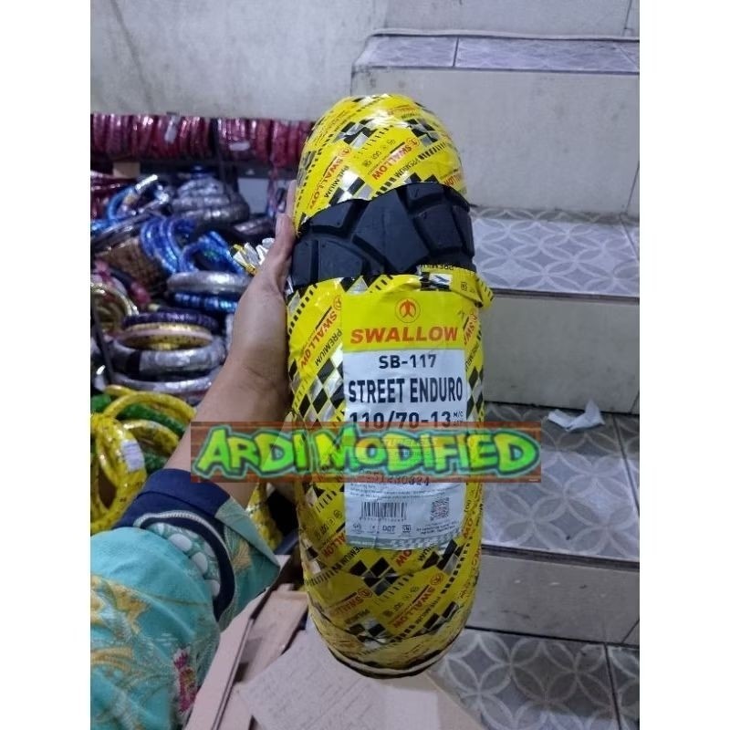 BAN LUAR MOTOR  SWALLOW  110 /70/13 STREET ENDURO